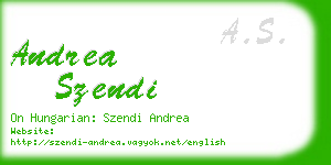 andrea szendi business card